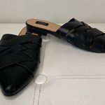 Jones New York Rafaela Black Leather Braided Mule Sandals Sz 6.5 Photo 1