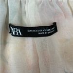 ZARA  Tiered Flowy Boho Peach Orange Floral Midi Dress Spaghetti Strap xs-small Photo 2