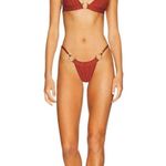 Camila Coelho Carlo Bikini Bottoms in Rust X-Small New Womens Swimsuit Photo 7