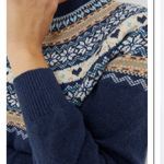 Fat Face Blue Fair Isle Sweater S Photo 3