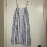 Jonathan Simkhai Blue plaid tank shift lace trim dress size Small Photo 5
