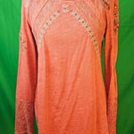 Sundance  Womens Burnt Orange Splendor In Bloom Embroidered Shirt‎ Top Medium Photo 0