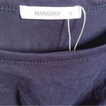 MANGDIUP Basic Sleeveless Crewneck Bodysuit Slim Fit Stretch Cotton Tank Top N Blue Size M Photo 4