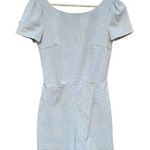 Ark & Co. small cream colored romper with blue animal print Photo 0