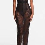 SKIMS ULTRA FINE LACE STRAPLESS CORSET LONG DRESS Size L SOLD OUT NWT Photo 1