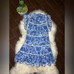 House of Harlow 1960 Melba blue floral ruffle button down dress Sz Medium Photo 8