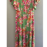 easel  Los Angeles Ruffled Sleeves Floral Midi Dress Photo 2
