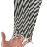 Pull & Bear  Striped Skinny Crop Jeans Sz 28 Gray White Raw Hem Stretch Cotton Photo 7