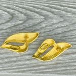 Vintage Dora gold tone cat eye style retro 50s / 70s earring accessors studs Photo 3