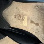 Antonio Melani  Black w/ Gold Buckle Leather Mules Flats Shoes Women's Size 8 Photo 5