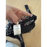 Calvin Klein Black and White Pleated One Piece Swimsuit Size Large Photo 5