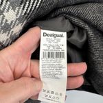 Desigual  Mixed Media Grunge Mini Skirt Womens 36 Black Gray Wool Blend Lined Photo 11