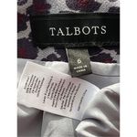 Talbots T1  Women's Leopard Print Straight Pencil Skirt Gray Purple Maroon Size 6 Photo 5