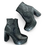 mix no. 6  Black Textured Ankle Booties Photo 0