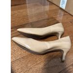 Rockport Women's Beige Patent Leather Kitten‎ Heel Pumps Shoes US 7 Tan Photo 4