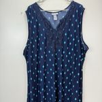 Catherines  Blue Geometric Terrace Ridge Sleeveless Maxi Dress‎ Size 5X Photo 3