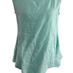 For Cynthia Light Aqua Linen Blend Tank Top Size S Photo 0