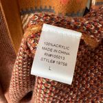 Savanna Jane Southwestern Sweater Brown Coastal Cowgirl Pattern Cardigan Large Photo 10