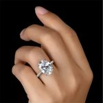 925 3ct Oval Ring Diamond Real Silver  All Sizes Photo 2