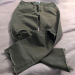 Paige Hoxton Slim Crop Army Green Destressd Pants Photo 0