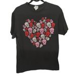 Delta Sugar Skull Day Of The Dead Heart Shaped Graphics T-Shirt Sz M Photo 2