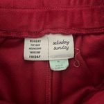 Anthropologie Saturday Sunday by  Ladies Velour Red Joggers Size Medium Photo 3