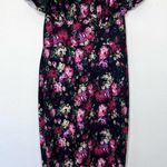 Boohoo FLORAL OFF THE SHOULDER FRILL MIDI DRESS Size 14 NWT Photo 2