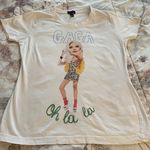 Sugarbird Limited Collection RARE Gaga Oh La La White 100% Cotton T-shirt, size 6 Photo 4