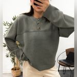 ZARA knit sweater oversized button front pullover Photo 0