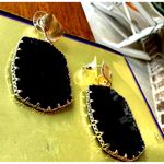 Black Glass Geometric Earrings New Formal Wedding Party Cruise Dinner Dr… Photo 8