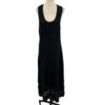 J.Crew  Limited Edition Crochet Maxi Sweater Dress Black Size Large Photo 2