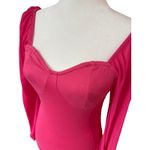 SheIn  Ruched Sparkly Hot Pink Sweetheart Bodycon Dress Women's Size S (4) Barbie Photo 1