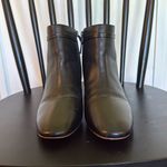 Talbots Harlow Buckle black leather heeled booties size 8.5 Photo 2