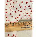 Rails Meline Mini Dress Short Sleeve Heart Print White Red Women's Size Medium Photo 6