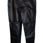 Versona  Contemporary Black Faux Leather Sparkle Leggings Size 12 Photo 2