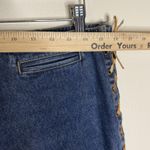 Willi Smith  Jeans Womens 8 Blue Denim Straight Leg Laced Sides Western Boho Y2K Photo 4
