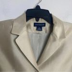 Ann Taylor  100% silk tan color blazer jacket minimal quiet luxury career Photo 1