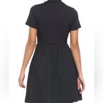 Hot Topic Black Keyhole Zipper Short Sleeve High Neck Skater Pocket Dress XL Photo 4