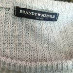 Brandy Melville  Gray Wide Neck Sweater One Size Photo 2