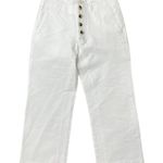 Brochu Walker  Size S Cropped Pants Linen Blend Button Front Straight Leg Women's Photo 0