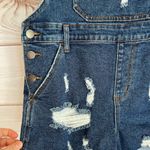 TINSEL Denim Shorts Overalls NEW Distressed Size XS Blue Photo 3