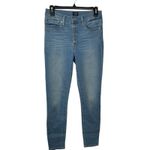 J.Crew High Rise Skinny Button Fly Jeans 27 Light Wash Stretch Denim Photo 3