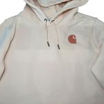 Carhartt  Relaxed Fit Hoodie Womens Large Peach Sweatshirt Logo‎ Sleeve Photo 2