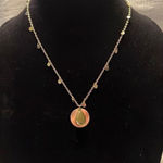 VICI Collection Gold Tone Necklace with Rhinestone Teardrop/Coin Pendant Photo 0