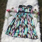 Ark & Co. Abstract Colorful Strapless Dress Small Wedding Prom Lightweight Chic Photo 2