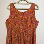Toad&Co Sunkissed Sunsana Sleeveless Tiered Mini Dress Taffy Micro Floral Print Red Size L Photo 8