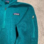 Patagonia teal Blue 1/4 zip sweater Photo 4