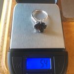 Natural Smoky Quartz Sterling Silver Lotus Cocktail Ring Size 6.25 Photo 7