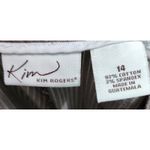 kim rogers  Striped Career Pants High Waist‎ Button Accent Size 14 Photo 4