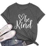 "BE KIND" GRAPHIC HEATHER GRAY T Photo 1